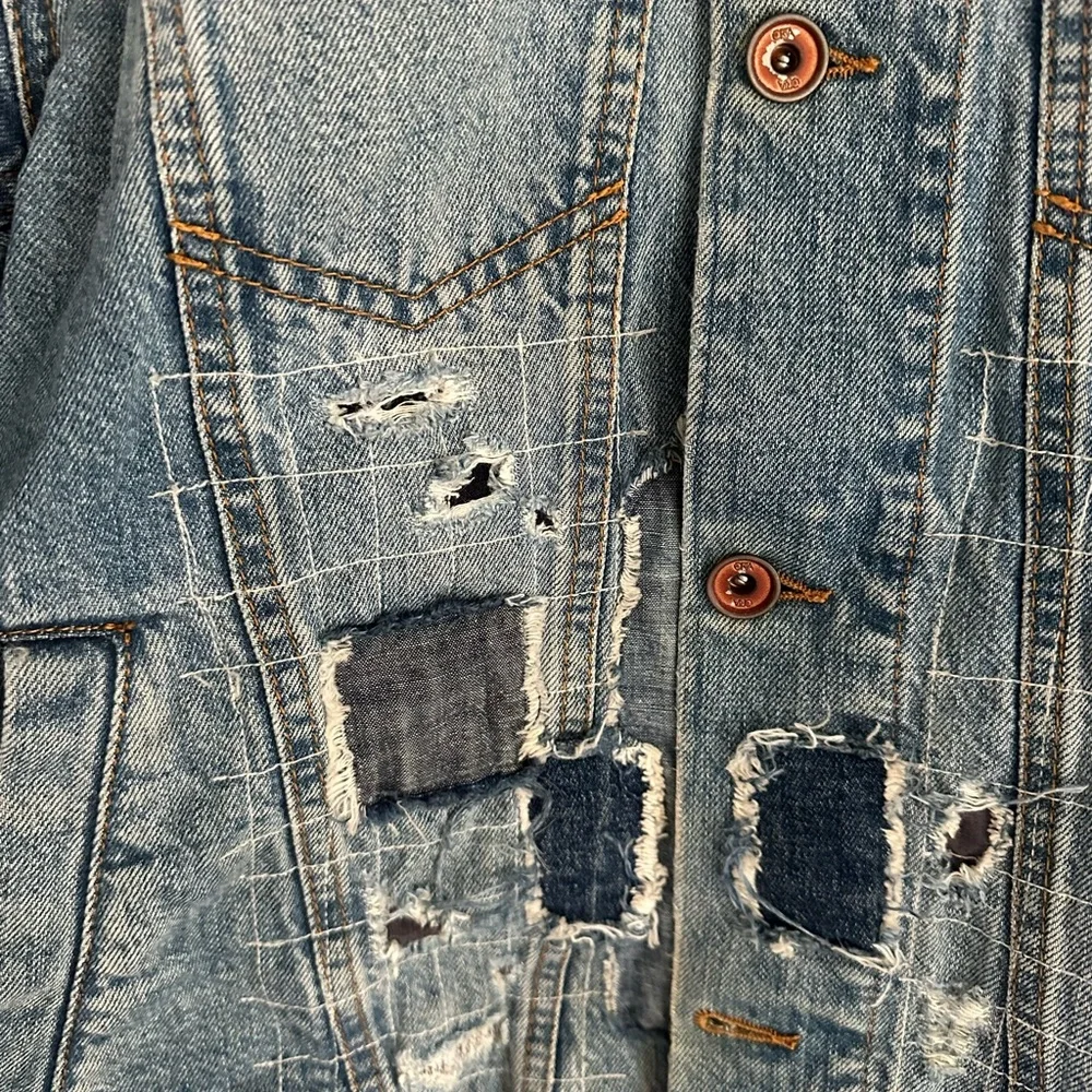 Distressed Denim Jacket - Picture 3 of 5